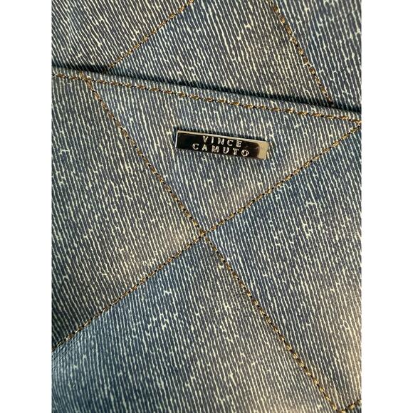 VINCE CAMUTO Doty Quilted Leather Denim Crossbody Bag Denim Blue - Picture 7 of 11